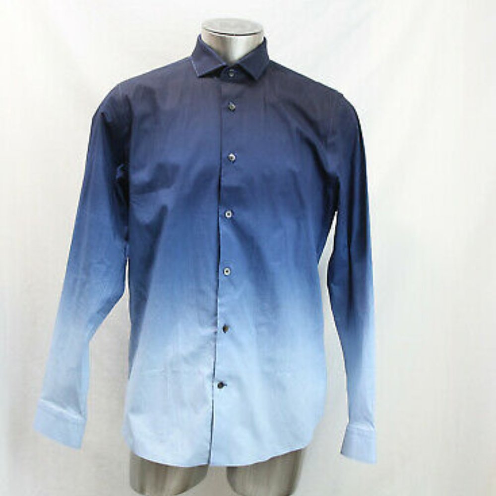 Express Blue Fade Fitted Shirt Limited Edition 1MX